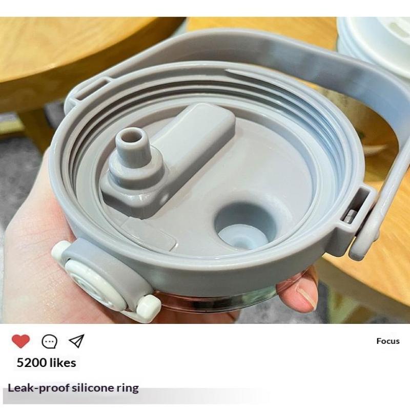 1000/1200Ml Stainless Steel Insulated Kettle With Straw, Vacuum Bottle For Office, Car, Travel, Camping & Holiday Gifts