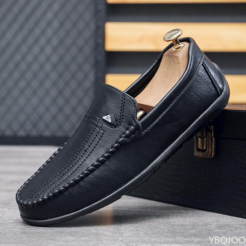 Men's Flat Bottomed New Casual Single Shoe Cover with Soft Sole for Lazy People To Step On Bean Shoes Loafers Zapatos De Hombre