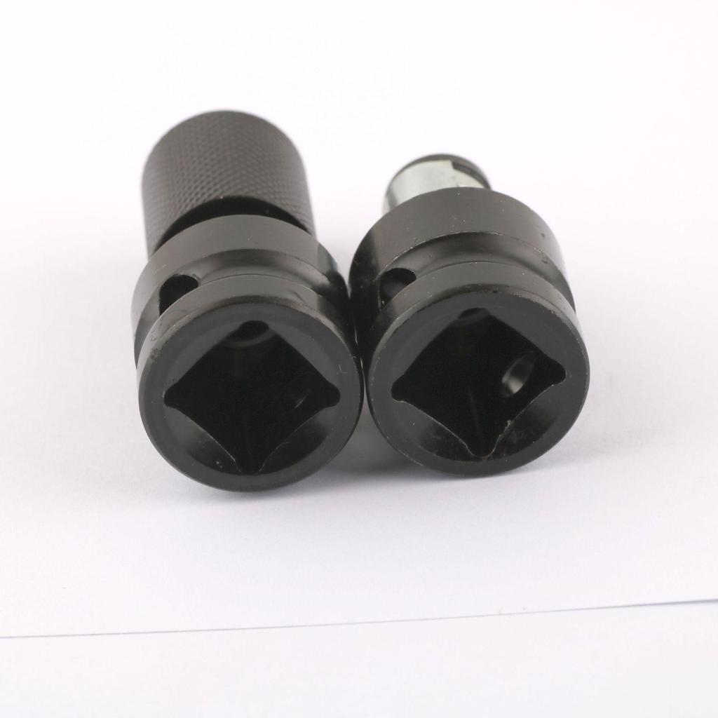 Electric Wrench Adapter: 1/2 To 1/4 Inch Inner Hexagon Conversion with Telescopic Spring Sleeve