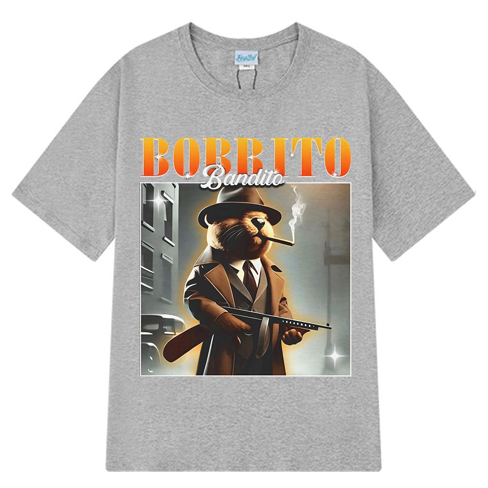 Bobrito Bandito Funny Italian Brainrot Meme Graphic Fashion Design T Shirt Unisexs Women Harajuku T Shirts Casual Cotton Tshirts S