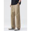 | American retro trendy brand pure cotton casual pants men's solid color simple and versatile loose drape straight pants