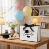 Abschluss-Thema Geschenkbeutel mit Abschlusskappe und Diplom-Aufdruck Großer Papierbeutel mit Bandgriff für Partygeschenke und Verpackung