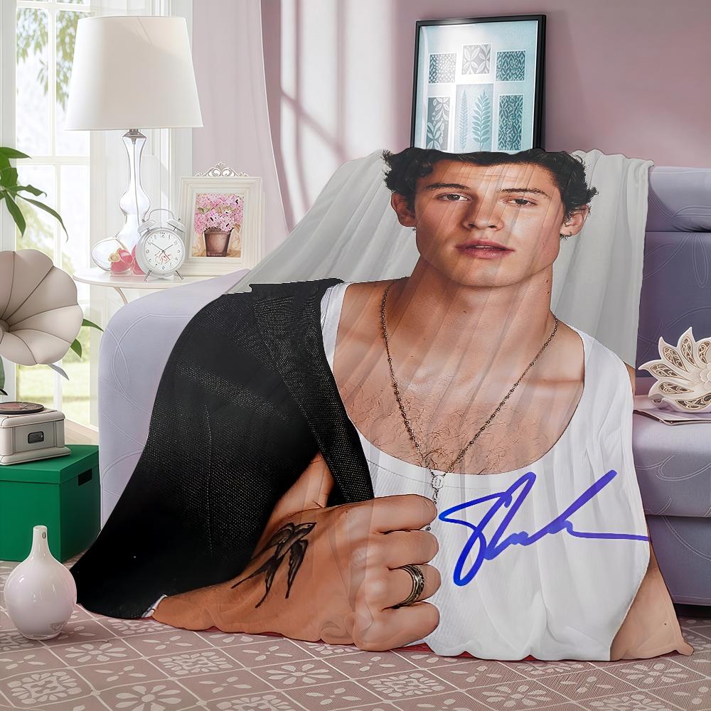 Singer S-Shawns Cool M-Mendes Blanket Warm And Soft Suitable For Bedroom Living Room Sofa Bed Office Travel Camping
