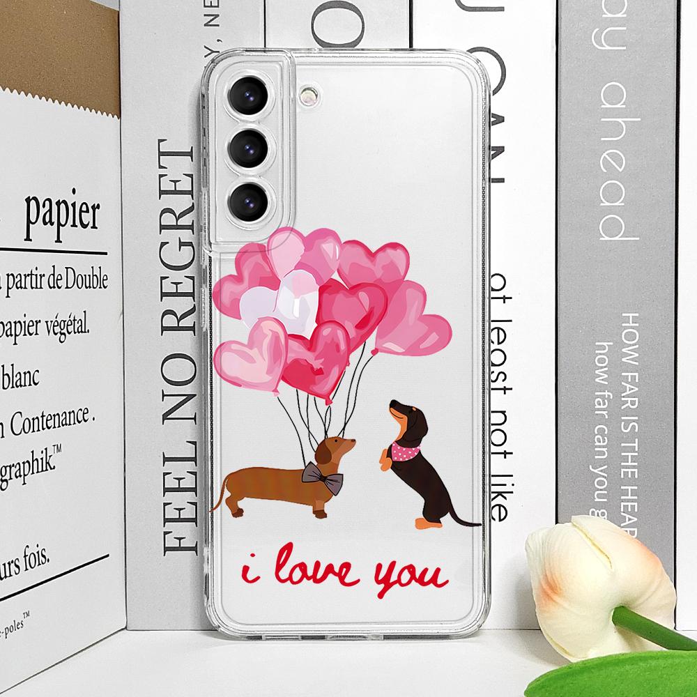 Cute Animal Cartoon Dachshund Dog Clear Phone Case for Xiaomi Redmi Note 14 Pro Plus 13 12 11 10 PRO 14C 13C 12 9T 5G Soft Cover