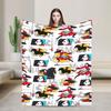 Mulan Mushu Flannel Blanket Winter Super Warm Bedding Throws for Kids Home Decor Graphic Bedspread Sofa Bed Cover