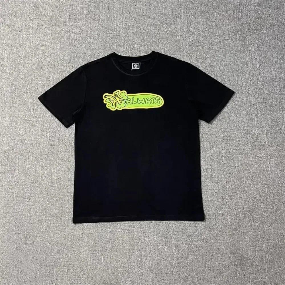 25 Ida Sply American Trendy Brand Fun Printing Short Sleeve Summer New Loose Men and Women Couple Crew Neck T-shirts Tops