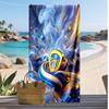 Asciugamano da Spiaggia con Stampa Leeds United Football, Asciugamano Grande Morbido ad Asciugatura Rapida per Spiaggia Campeggio Nuoto