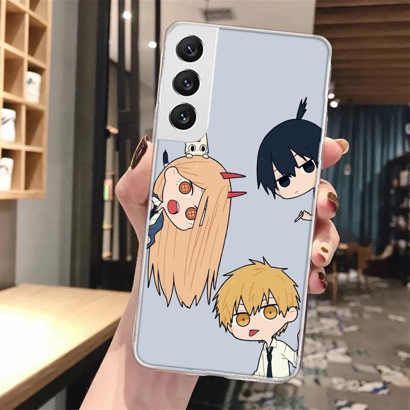 C-Chainsaw Mans Cute Soft Phone Case For Samsung Galaxy S24 S25 S23 S22 Ultra S21 Plus S20 FE S10 + S10E S25Ultra Pattern Capa
