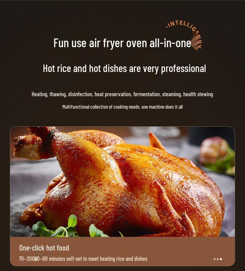 Multifunctional Electric Oven Air Fryer with Visual Window and Large Capacity for Home Baking