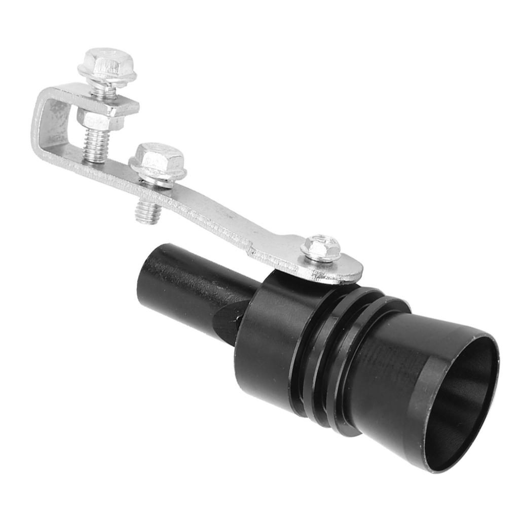 Aluminium Alloy Sound Tail Throat Exhaust Pipe Whistle Car Modified Part TC XL(Black)
