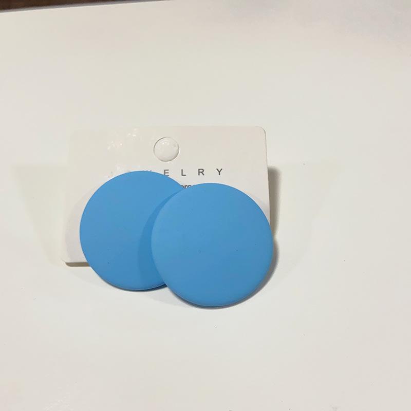 Trendy geometrické matné akrylové náušnice v barvách bonbónů