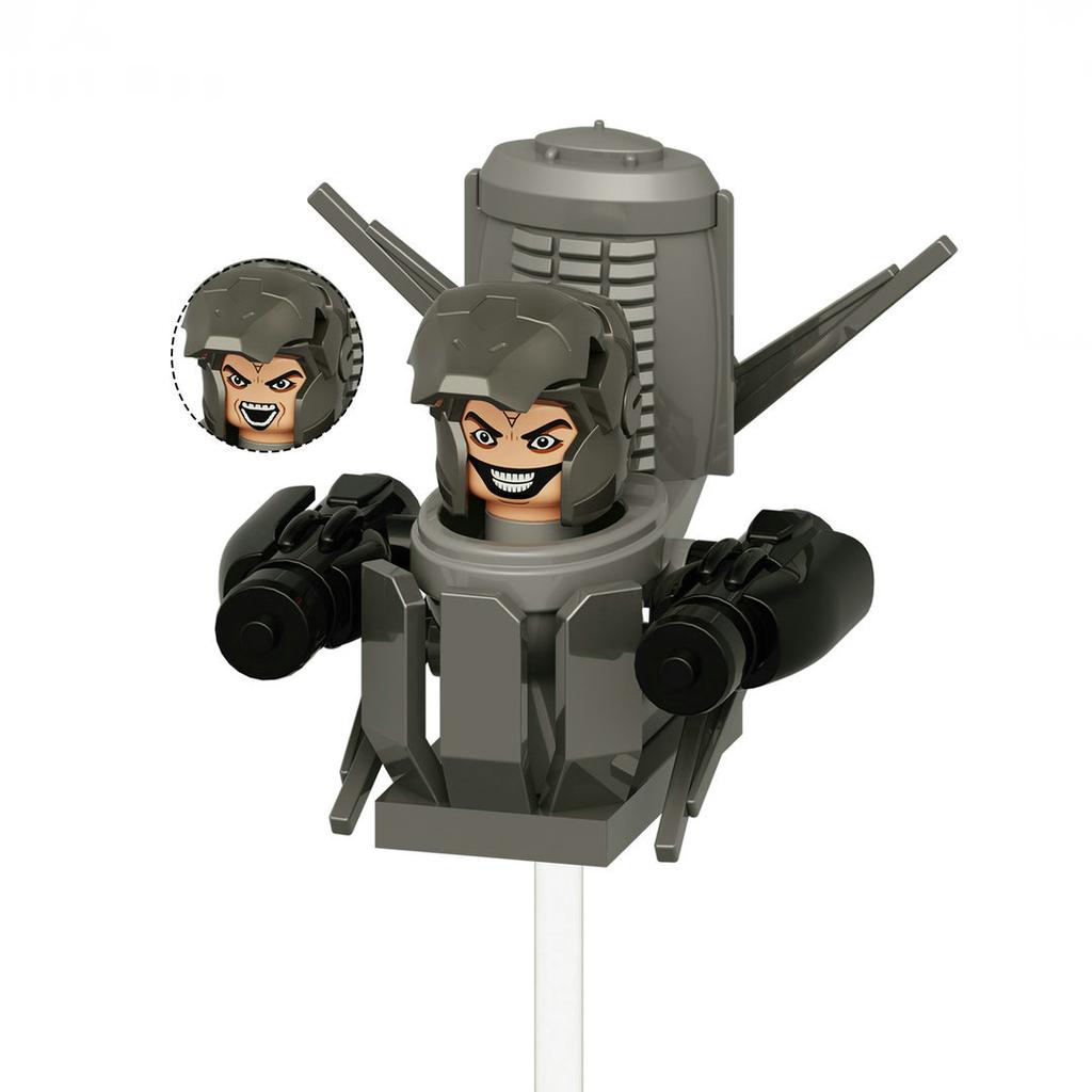 Mini Skibidi Toilet Man Figure Anime Building Block Toys Tvman Plus Titan Cameraman Speakerman Bricks Model Kid Birthday Gifts