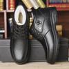 Herren Winter Wasserdicht Rutschfest Lederschuhe für Senioren - Warm, Samtgefüttert, Verdickt für Mittelalte und Ältere.