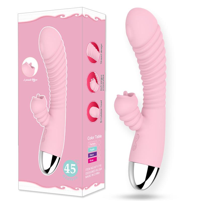 2 In 1 Licking Machine Vibrator For Women Clitoris Stimulator G-Spot Powerful Vibro Dildo Wand Female Clit Sucker Adult Sex Toys