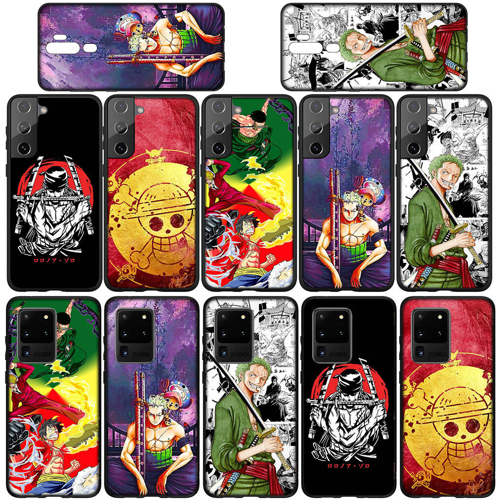 For Samsung Galaxy S25 S24 S23 S22 Ultra FE Plus A37 A57 A56 A55 A06 A16 A15 A36 A26 A35 A05 A25 A54 A34 Phone Case Roronoa Zoro One Piece Luffy Cover