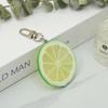Cute Hot-dog Key Chain Creative Lemon Slice Orange Slice Model Simulation Bun Girl Heart Schoolbag Pendant Ornaments Gift