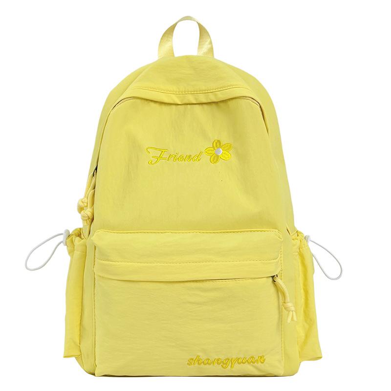 Schoolbag cute solid color college student backpack women 1011 new lightweight junior high school student schoolbag short travel backpack