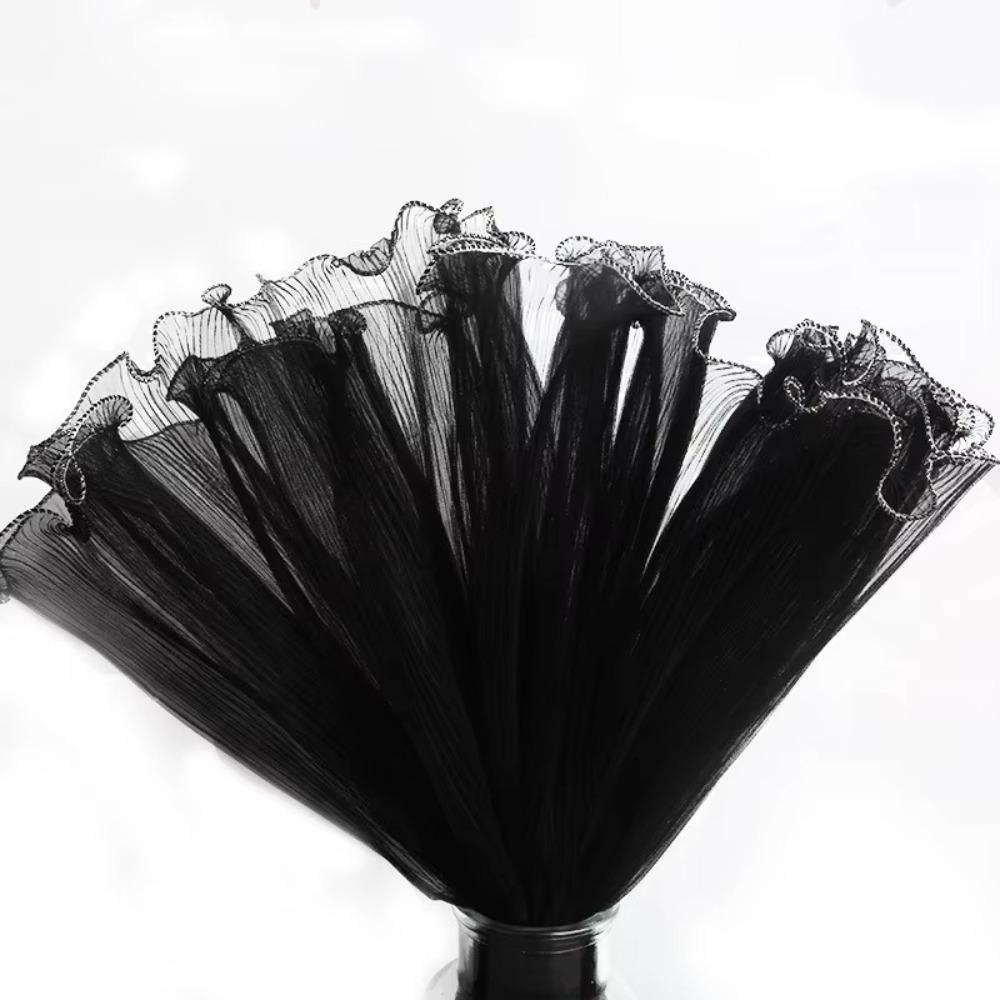 4m Bouquet Roll Multiple Color Mesh Wave Yarn Pretty Packaging Lace Paper  For Wedding Party