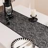 Halloween Black Lace Table Runner Halloween Table Decoration Skull Soft Table Runner Holiday Party Decoration Table Flag