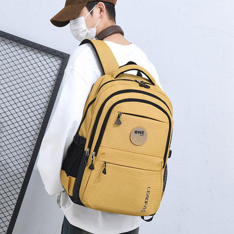 Fashion Women Backpack Nylon Checkered Waterproof Men Travel Backpacks Women's Laptop  Bag College Girls Boys School Backpack