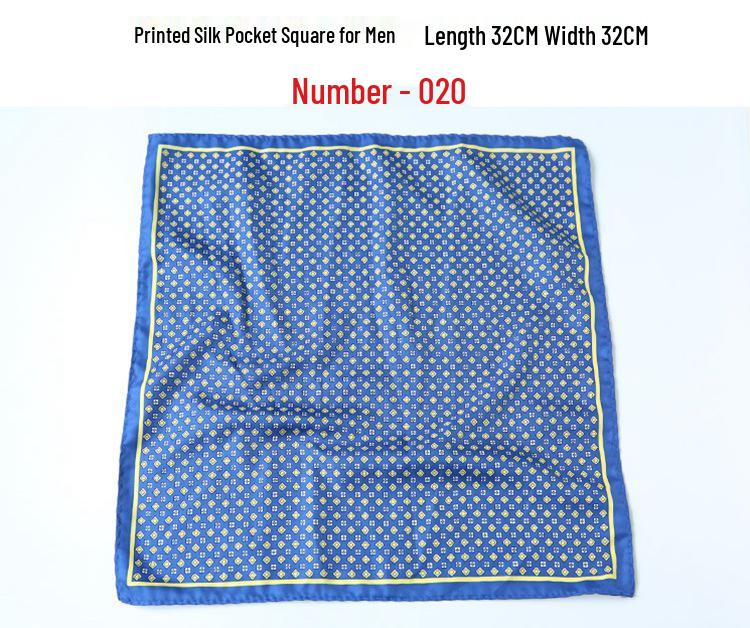 Men's Retro Wedding Pocket Square - Groom & Best Man Viscose Handkerchief Scarf