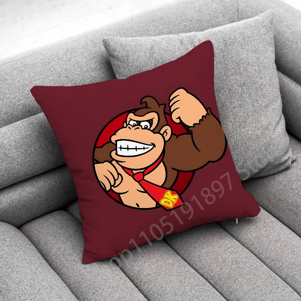 Federa per Cuscino D-Donkey K-Kong Scimmia Per 50x50cm 30x30cm 55x55cm 45x45cm 40x40cm Federa Quadrata per Cuscino da Letto