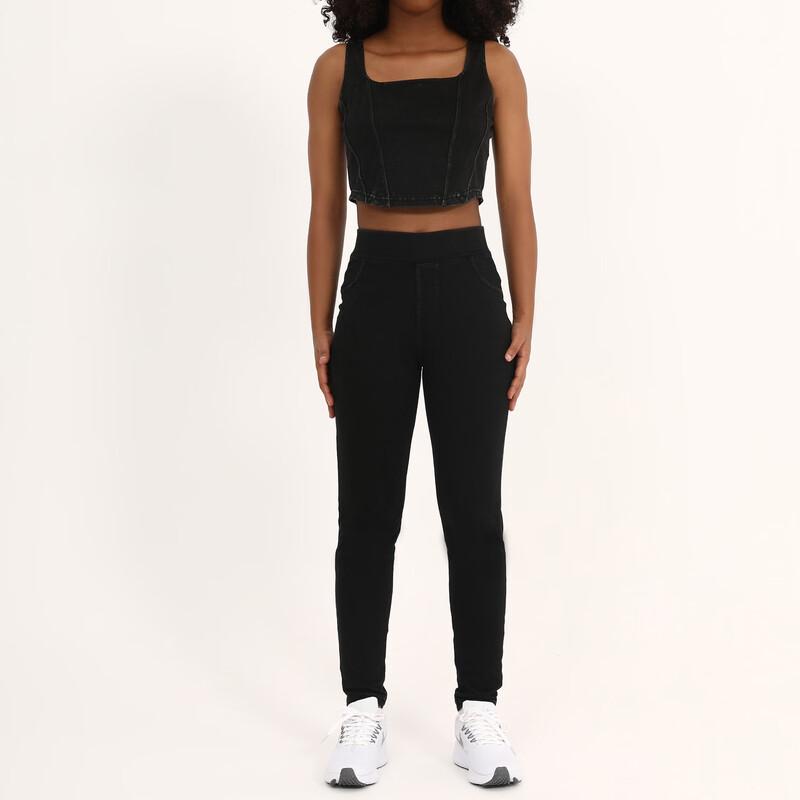 

Women s Denim Style High Waist Yoga Leggings S-XL