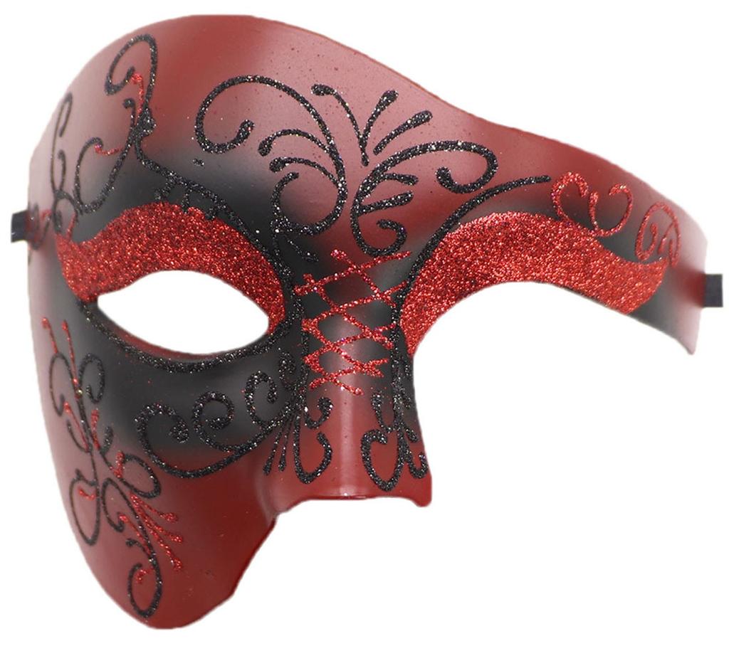 Maskenmaske Vintage Phantom der Oper Einäugiges Halbgesichtskostüm