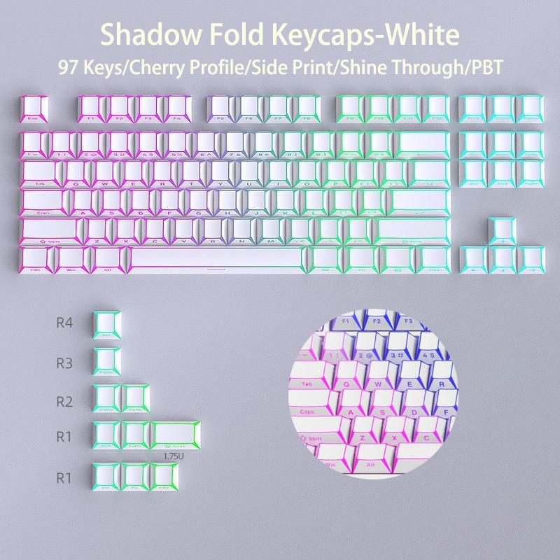 PBT Caurspīdīgi Double Shot Taustiņi 142