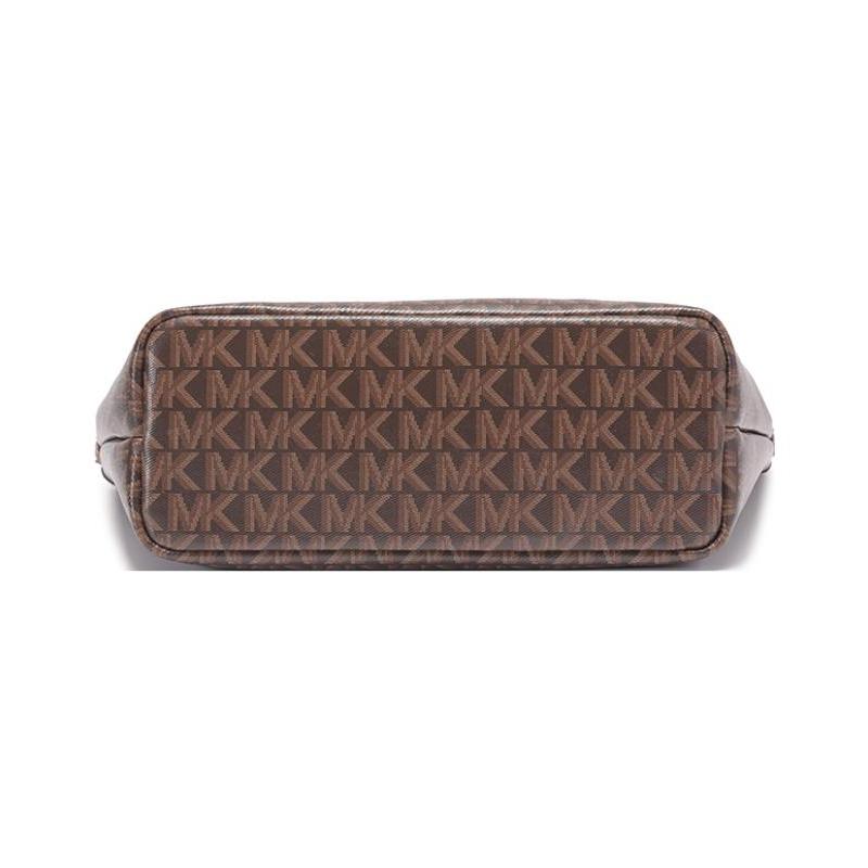 MICHAEL KORS Eliza Series Presbyopia Printed Leather Tote Bag Mother Bag Shoulder Crossbody Handbag Extra Small Women's Dark Brown