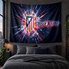 Personalized Tapestry Wall Hanging Atletico Madrid FC Pattern Art Background Cloth