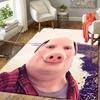 1Pc Pig Nose Selfie Adventure Rug, Office Carpet Indoor Outdoor Doormat, Non-Slip Soft, Living Room, Christmas Halloween Gift. M928747