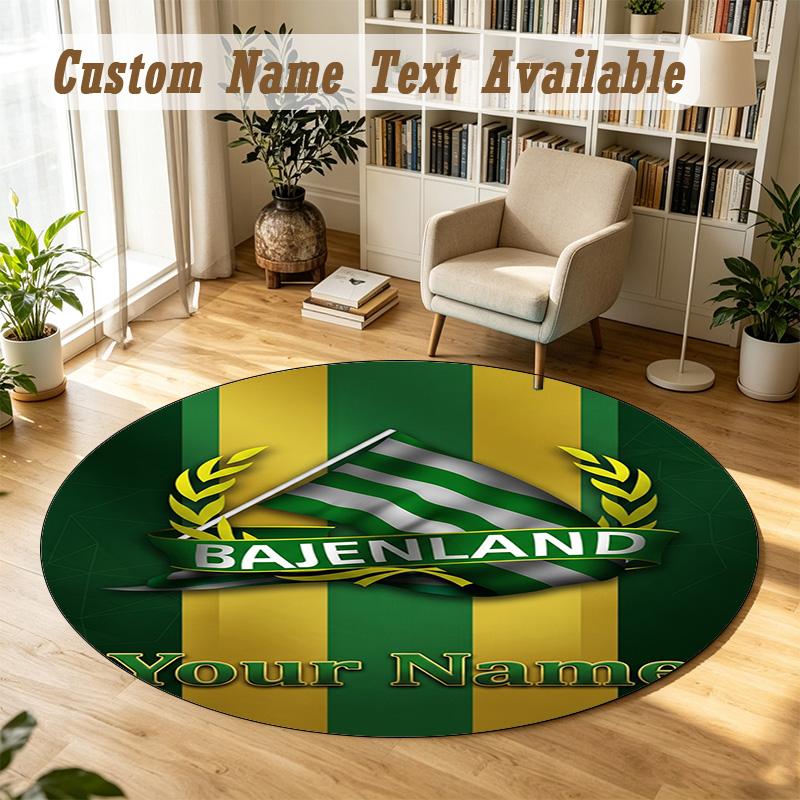 Round Rug Custom NameHammarby Pattern Non Slip Carpet Home Floor Decor