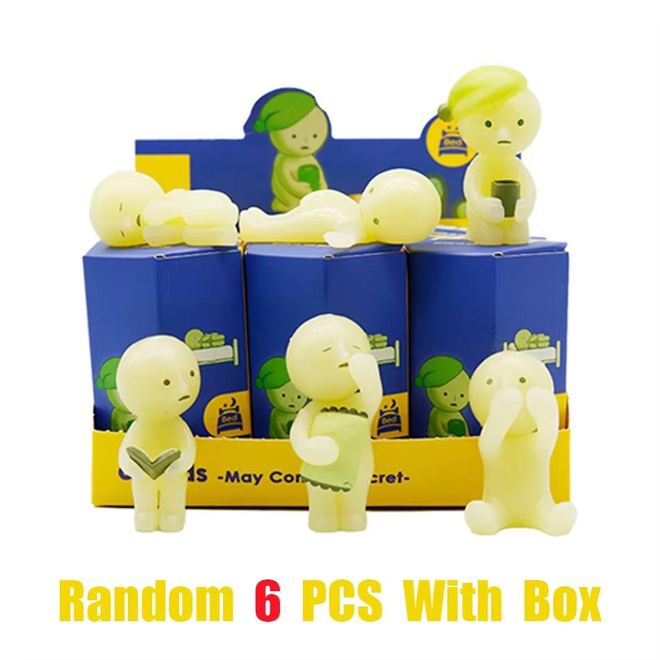 S.Smiski Home Cute Rest Series 6 Piece Set Blind Box For Viewing Most Popular Action Figures Dreams Decoration Valentines Gifts