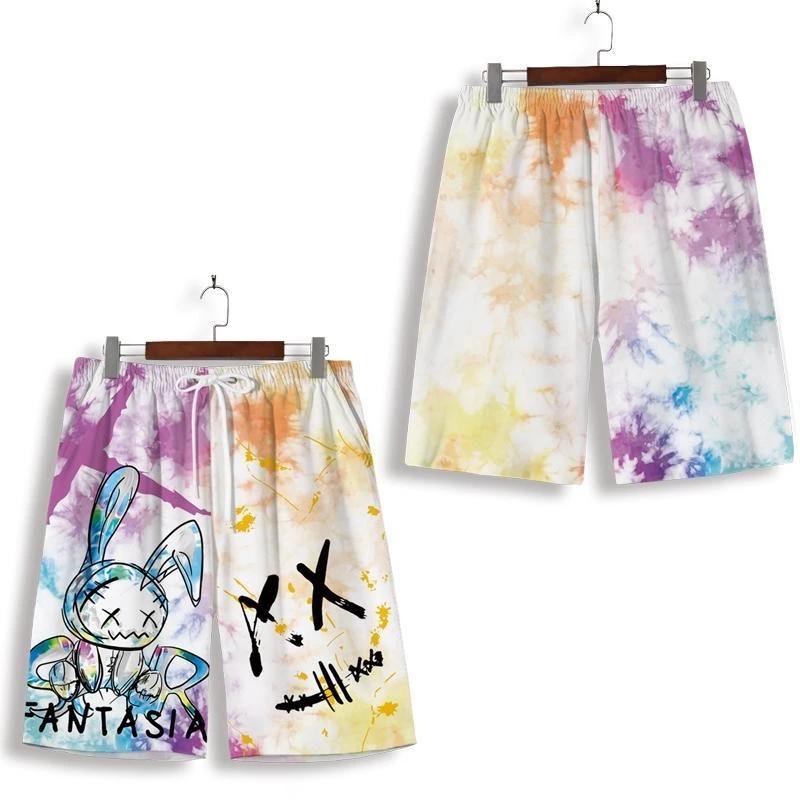 

Japanese Carton Anime Rabbit Muay Thai Kickboxing Training Shorts Print Martial Art Boxer Unisex Men Women Kid Fighting Fitness Sport Gym Workout S
