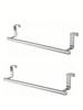 1/2PCS Suspended Stainless Steel Single Pole Towel Rack (S, L) Without Holes, Cabinet Door Back Towe