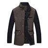 Herbst und Winter Herren Wollmantel Business Casual Stehkragen Nähte Design Jacke Mantel