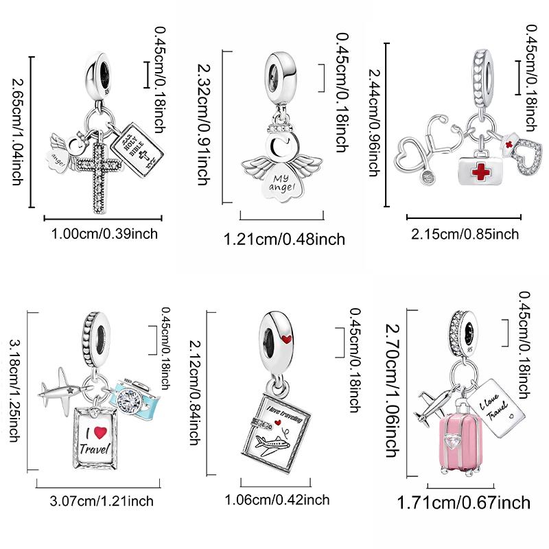 Copper Sweet Travel Life Pet Series Pink Cake Charms Beads Fit Original Bracelets Bangles Jewelry Gift For Women