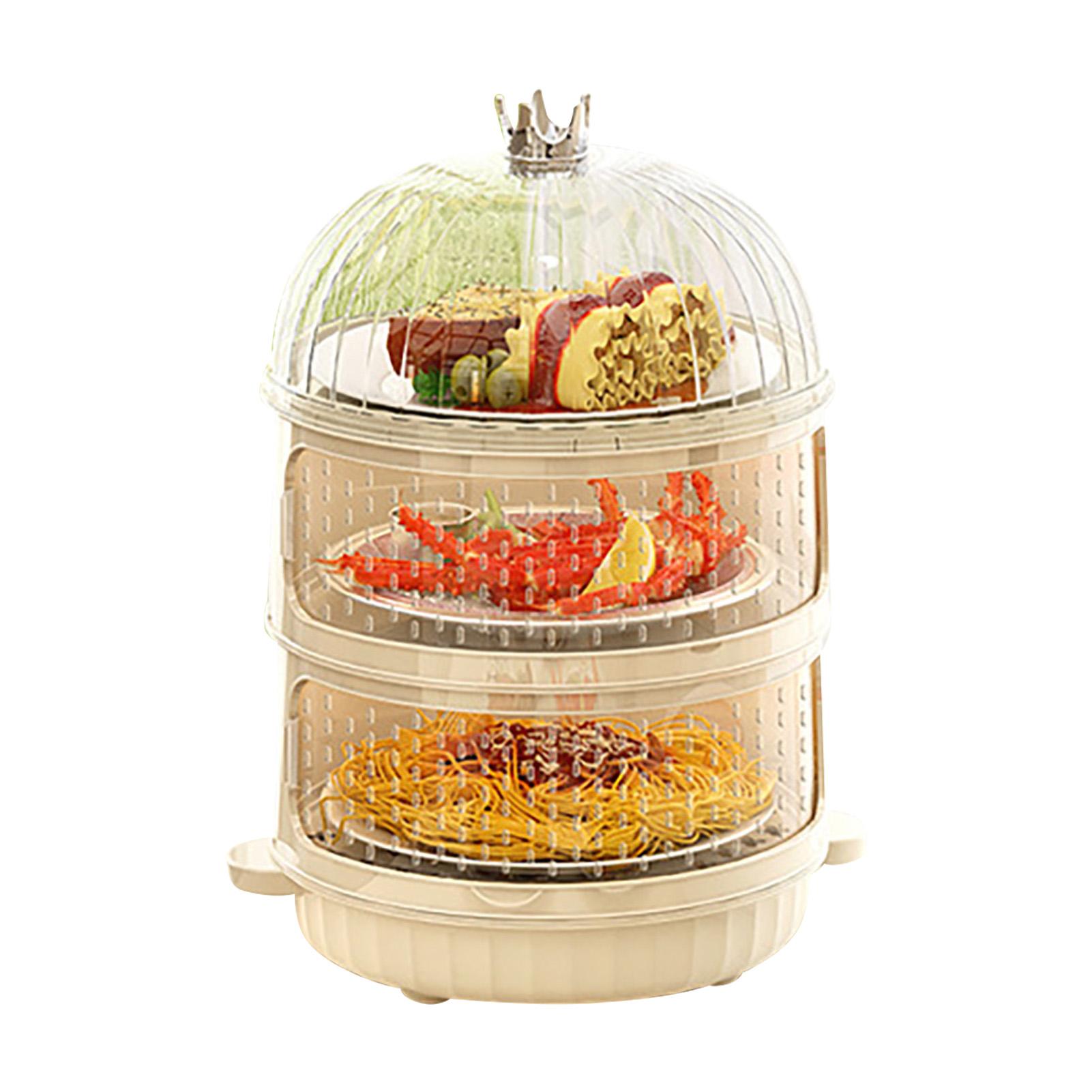 

Пыленепроницаемый контейнер для хранения продуктов Многофункциональный герметичный контейнер для хранения продуктов на лето 4 яруса