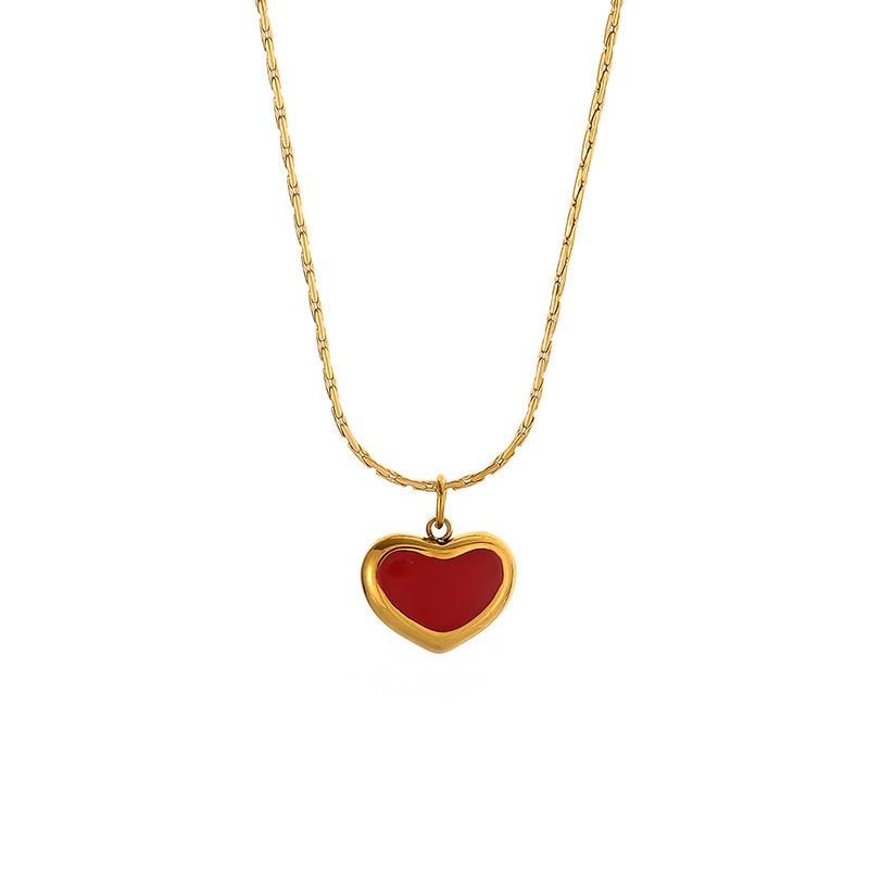 2026 Chinese New Year Red Tide Heart Earrings - Elegant & Trendy Women's Accessories