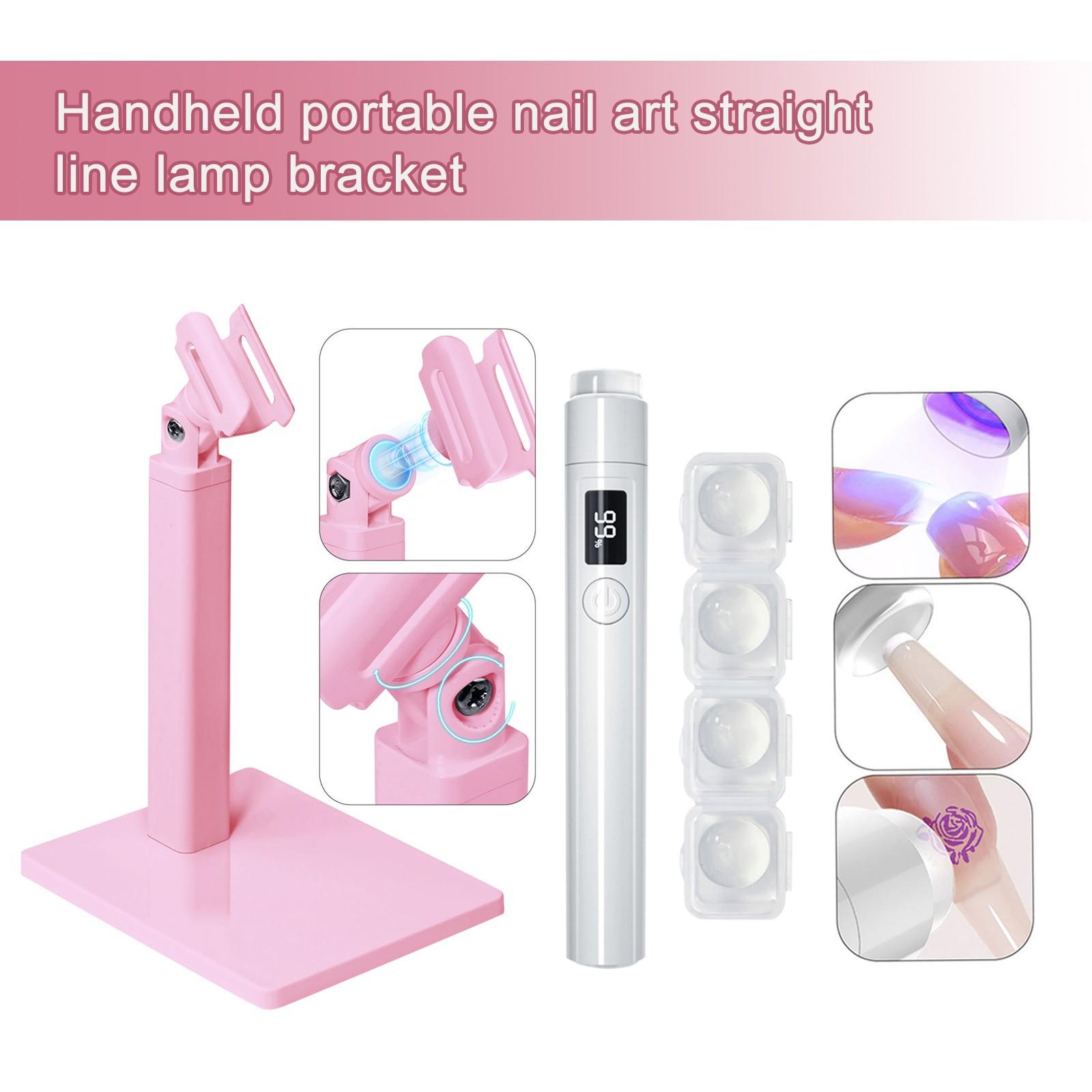 

Набор подставок для УФ-ламп для ногтей: Прочная подставка для УФ-лампы, регулируемая на 360°, подставка для УФ-лампы для ногтей, подставка для домашнего салона, маникюра с силиконовым уплотнением One Size розовый