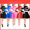 Bohemian Cheerleader Costume Set With Cotton Blend Fabric For Cosplay And Costume Parties