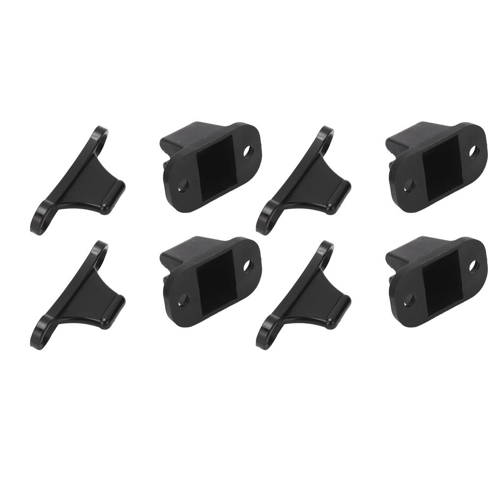 4 Set RV Door Holders Multifunctional Keep Door Open Rust Proof Camper Door Stops for Caravan Boat Black