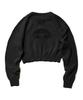 Seuweideu Mushroom Crop Knit Crewneck [Black]