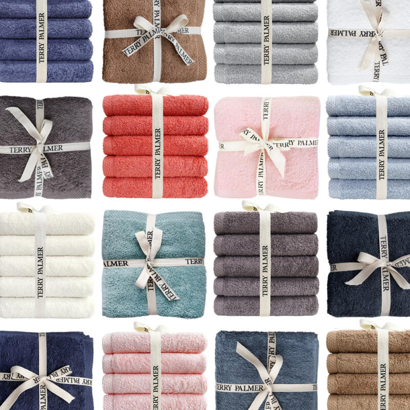 High-class hotel towels, 200g, heavy-duty, 10-piece set 10 blue-gray sheets