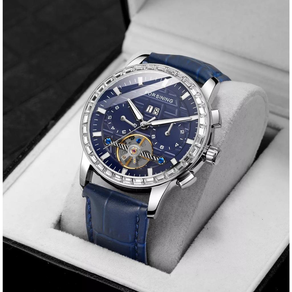 Forsining Men's Fashion Leisure Tourbillon Multi-function Automatic Mechanical Watch