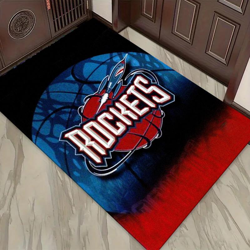 Houston Rockets Carpet Rug for Living Room Bedroom Home Sofa Decoration,Kids play Non-slip Floor Mat