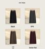 Gray Woolen A-Line Midi Skirt for Women - Autumn/Winter 2024 Stylish Hip Wrap Skirt