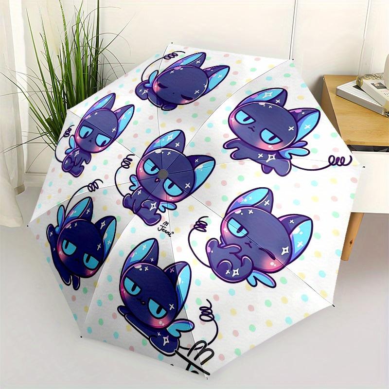 

1pc Kawaii Cats with Wings Umbrella with Plastic Handle,Suitable for All Seasons Home Travel Outdoor UmbrellaM1013
