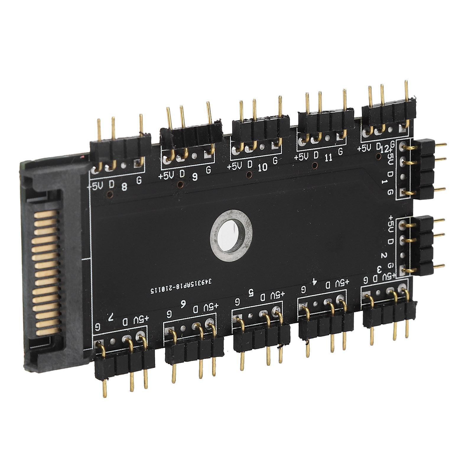 

11 Way Splitter Hub 3PIN ARGB Interface Extender RGB LED Control Device Accessories 5VSATA Interface